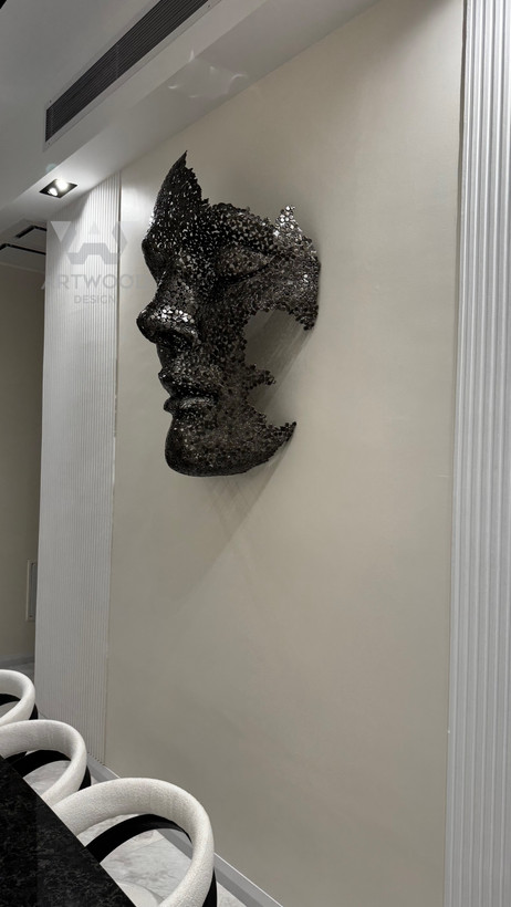 مجسمه دیوار کوب پرتره فلزی سایزL