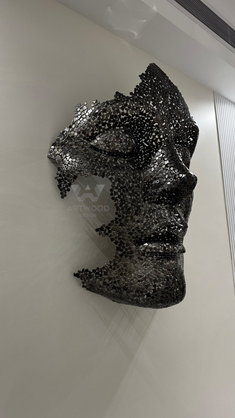 مجسمه دیوار کوب پرتره فلزی سایزL