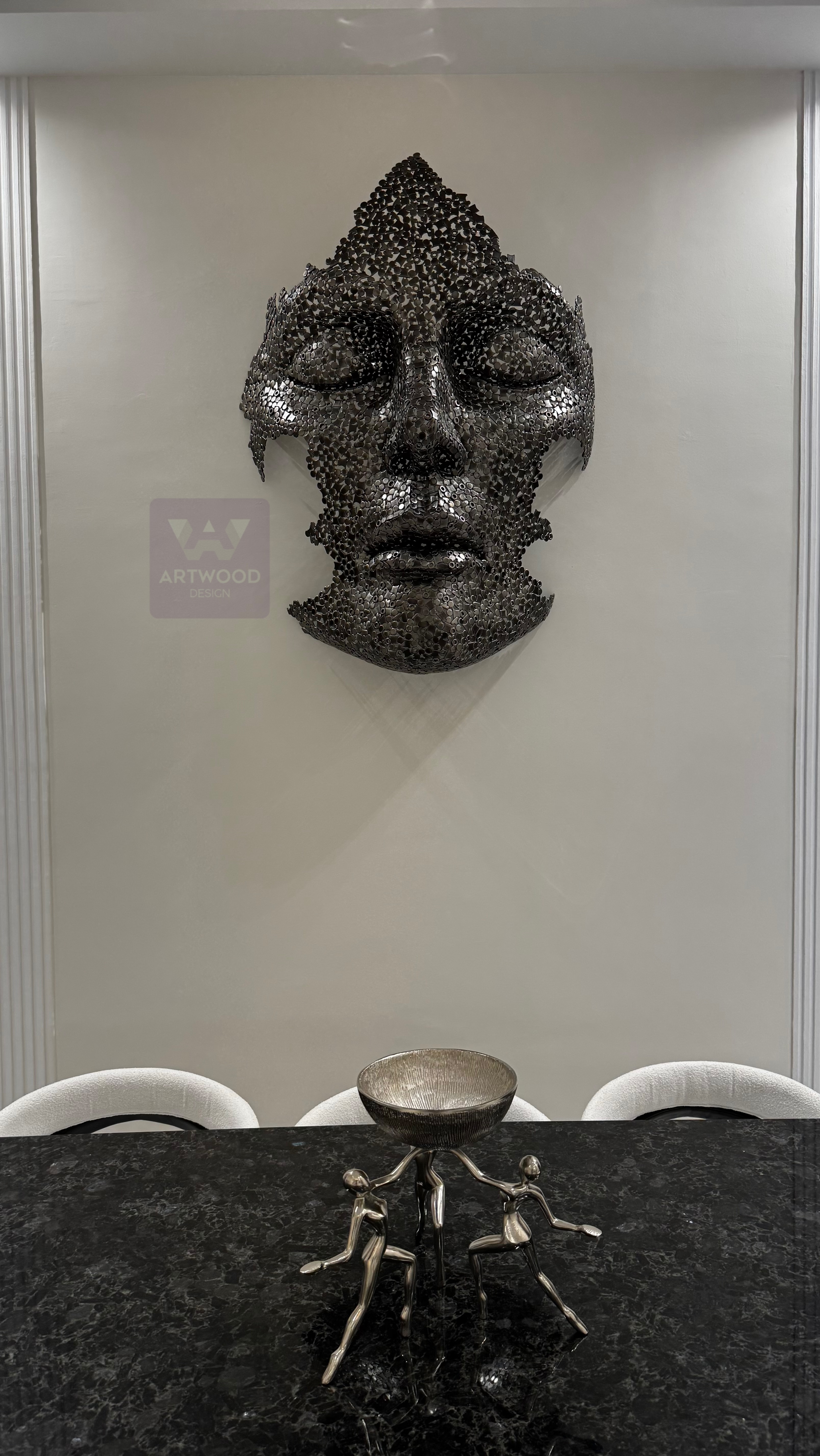 مجسمه دیوار کوب پرتره فلزی سایزL