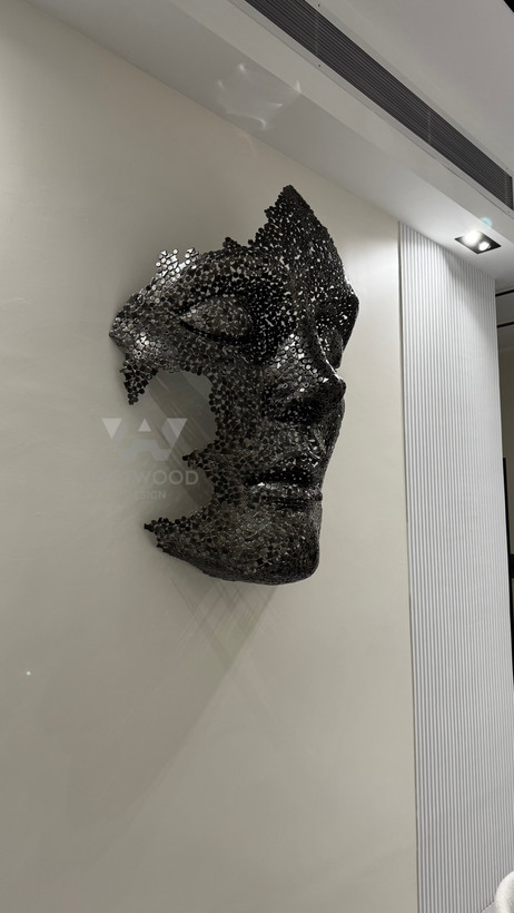 مجسمه دیوار کوب پرتره فلزی سایزL