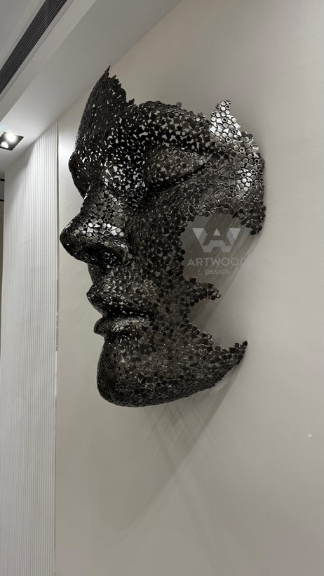 مجسمه دیوار کوب پرتره فلزی سایزL