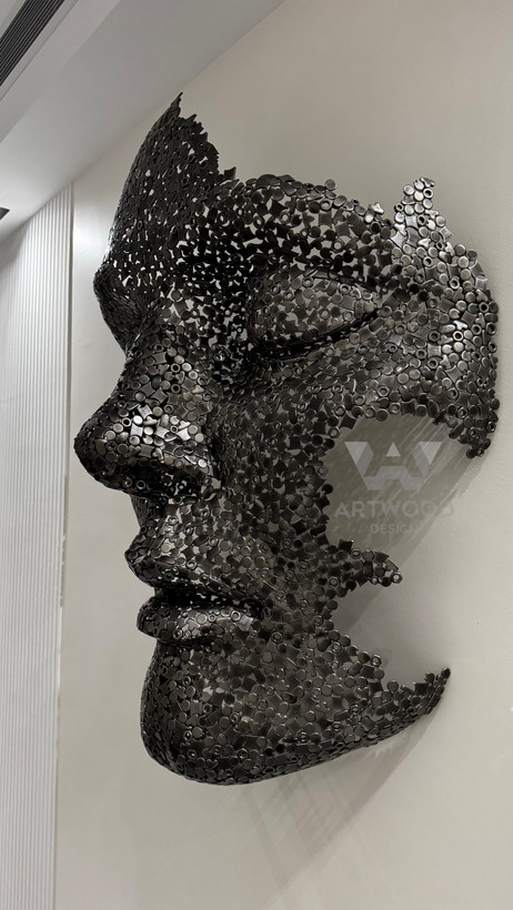مجسمه دیوار کوب پرتره فلزی سایزL